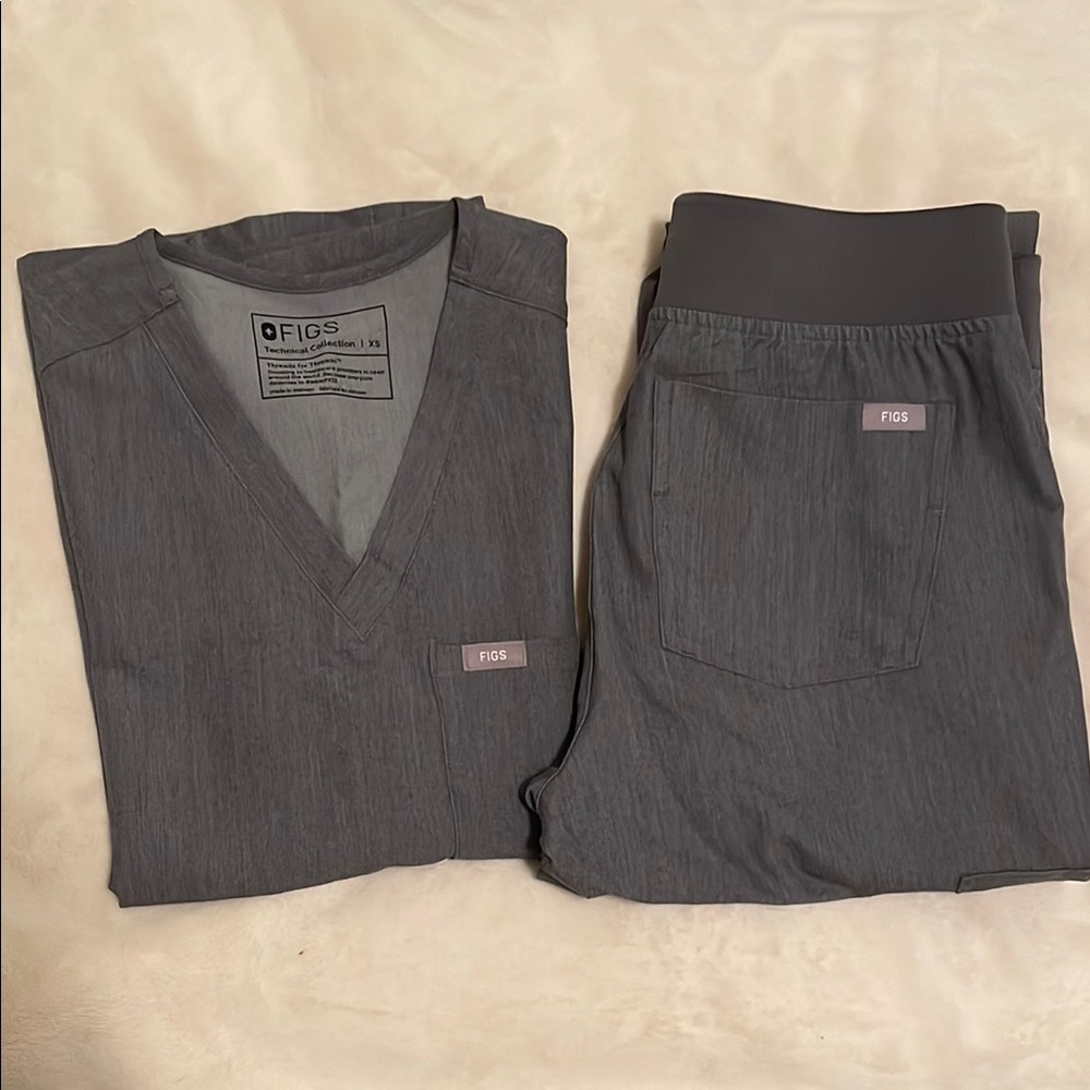 Figs Scrub set -Graphite XS